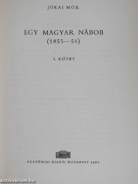 Egy magyar nábob I-II.