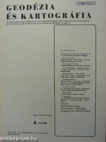 Geodézia és kartográfia 1979/4.