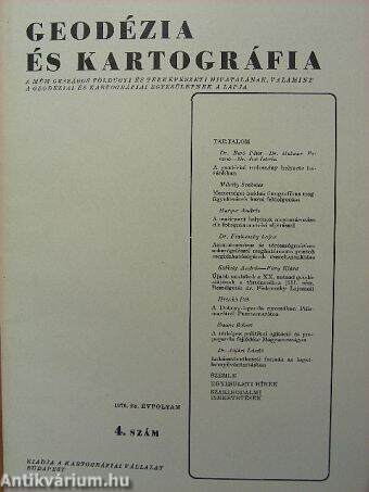 Geodézia és kartográfia 1976/4.