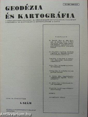 Geodézia és kartográfia 1984/4.