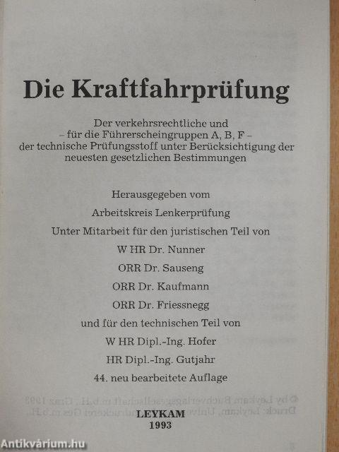 Die Kraftfahrprüfung