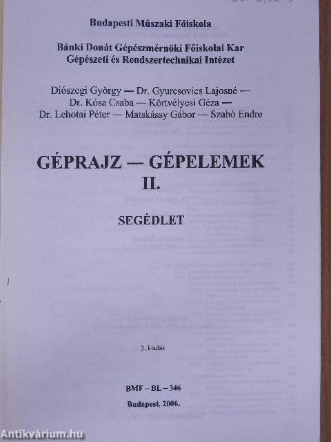 Géprajz-gépelemek II.