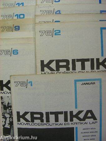 Kritika 1976. (nem teljes évfolyam)