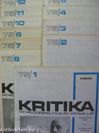 Kritika 1975. (nem teljes évfolyam)