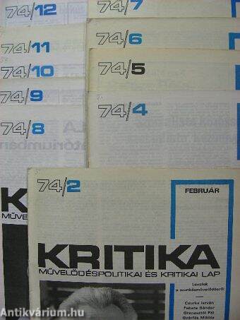 Kritika 1974. (nem teljes évfolyam)