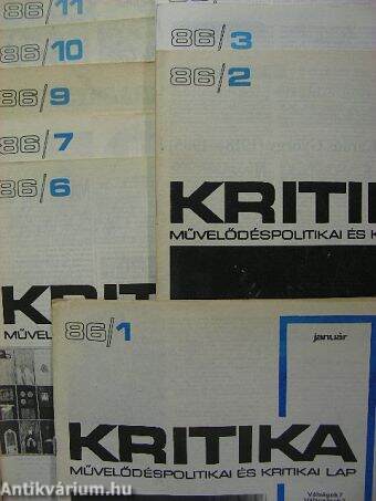 Kritika 1986. (nem teljes évfolyam)