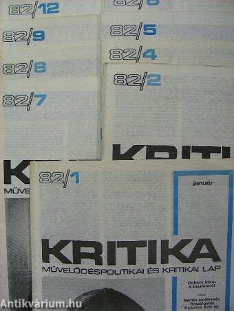 Kritika 1982. (nem teljes évfolyam)