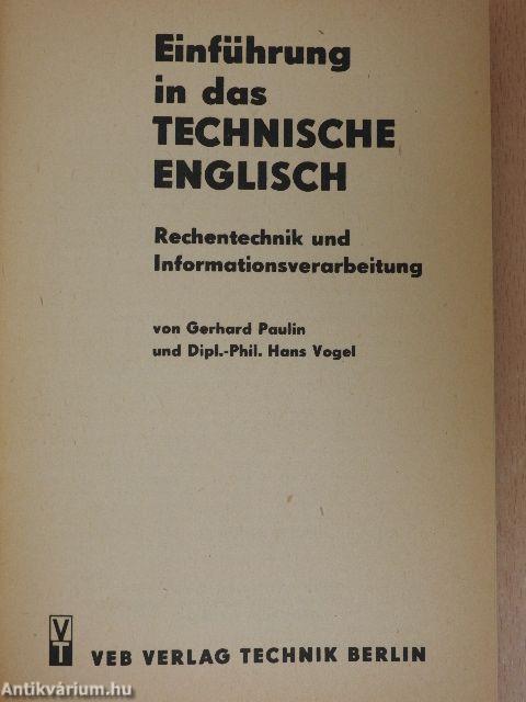 Einführung in das Technische Englisch