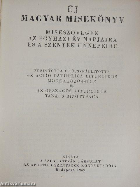 Új magyar misekönyv