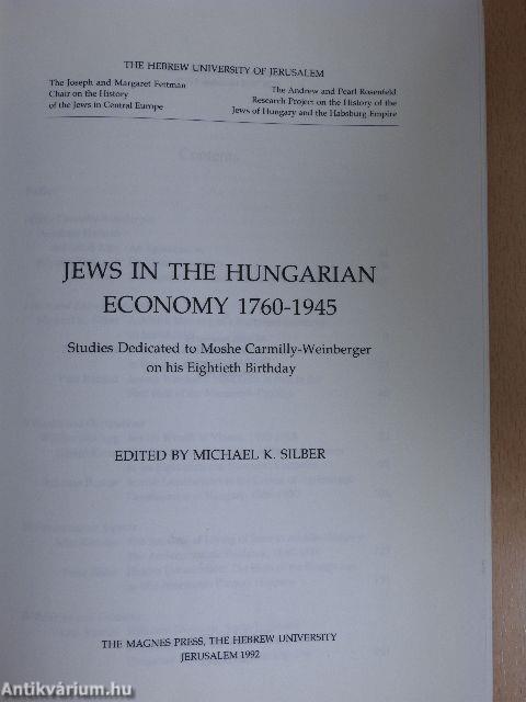 Jews in the Hungarian Economy 1760-1945