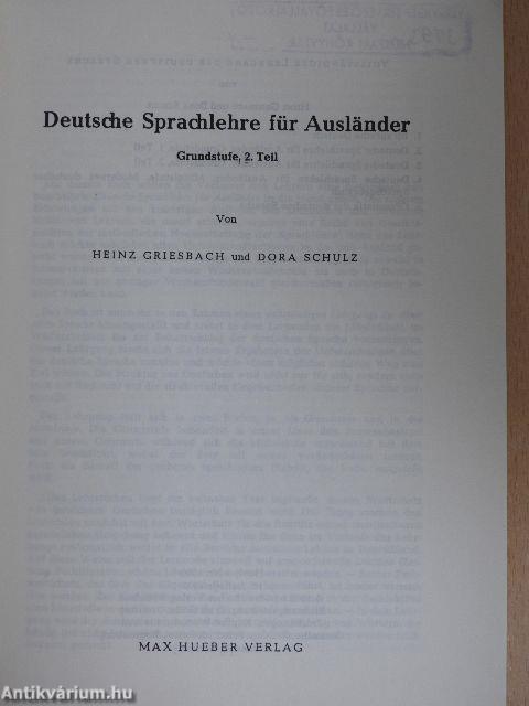 Deutsche Sprachlehre für Ausländer Grundstufe 2.