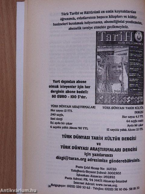 Türk Dünyasi Arastirmalari Temmuz-Agustos 2006