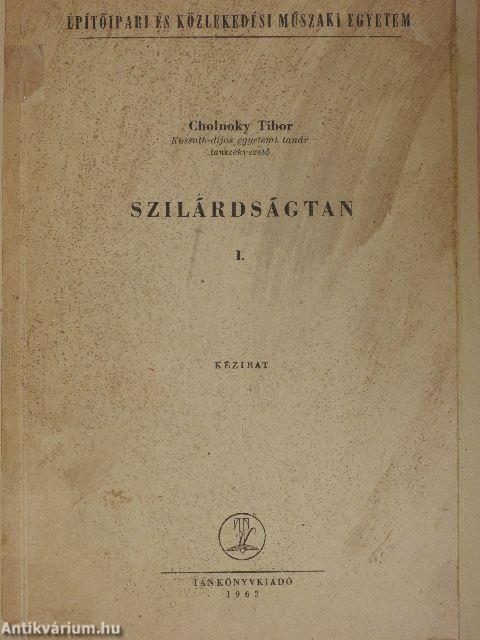 Szilárdságtan I.
