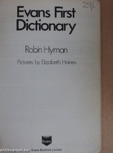 Evans First Dictionary