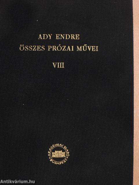 Ady Endre összes prózai művei VIII. (töredék)