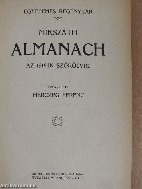 Mikszáth Almanach az 1916-ik szökőévre