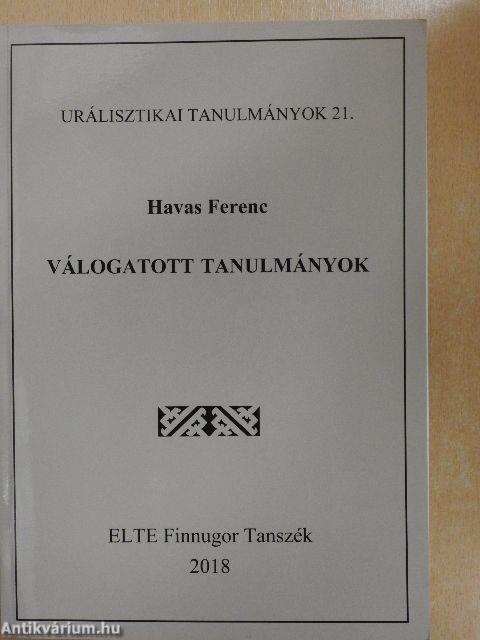 Válogatott tanulmányok