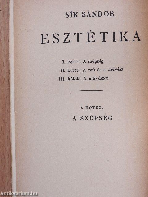 Esztétika I.