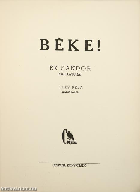 Béke! (dedikált példány)