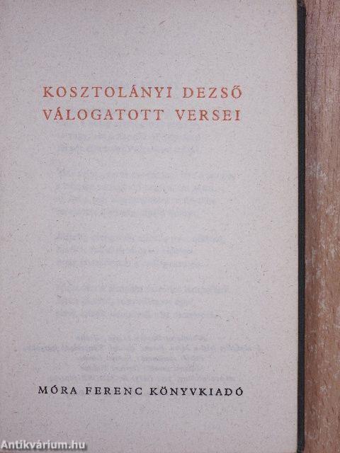 Kosztolányi Dezső válogatott versei