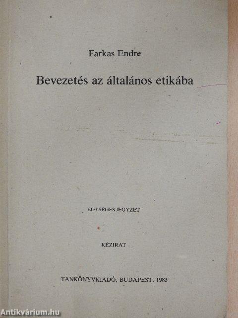 Bevezetés az általános etikába