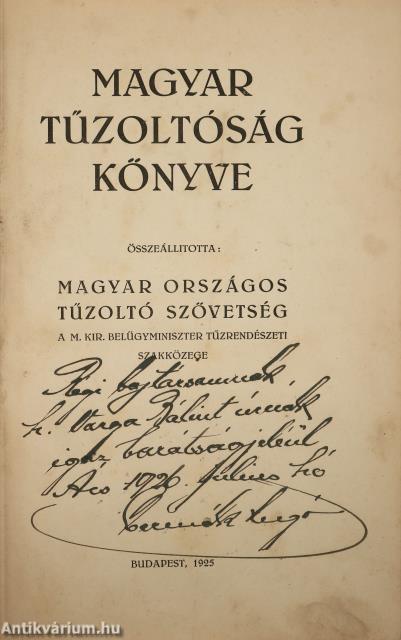 Magyar tűzoltóság könyve