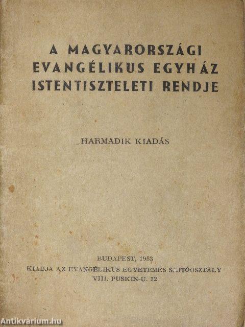 A magyarországi Evangélikus Egyház istentiszteleti rendje