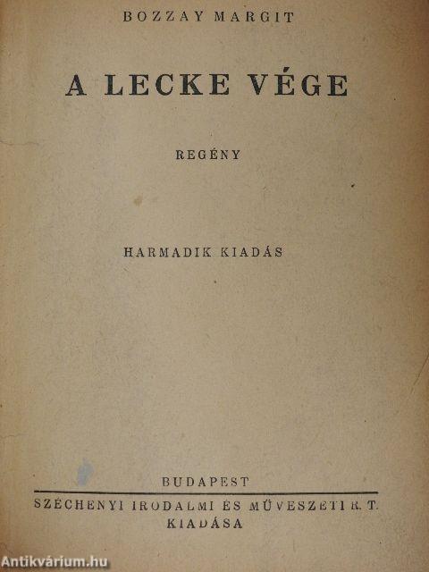 A lecke vége