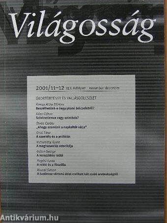 Világosság 2001. november-december