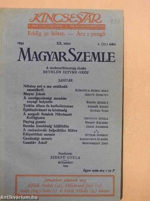 Magyar Szemle 1934. január-április