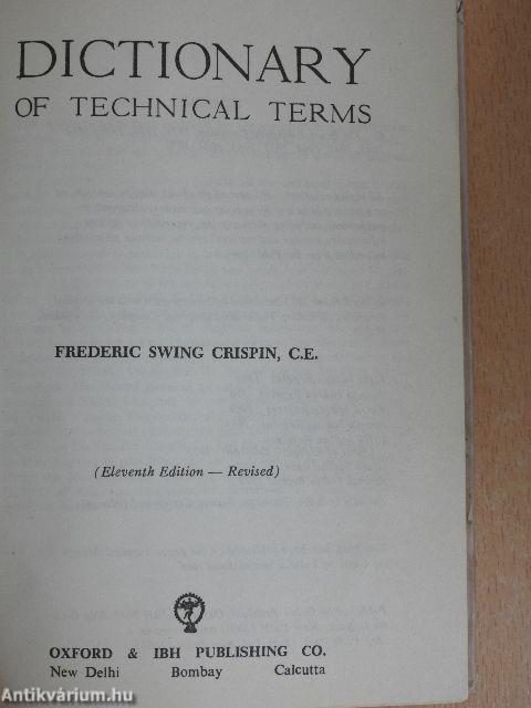 Dictionary of Technical Terms