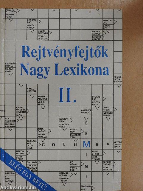 Rejtvényfejtők Nagy Lexikona II.