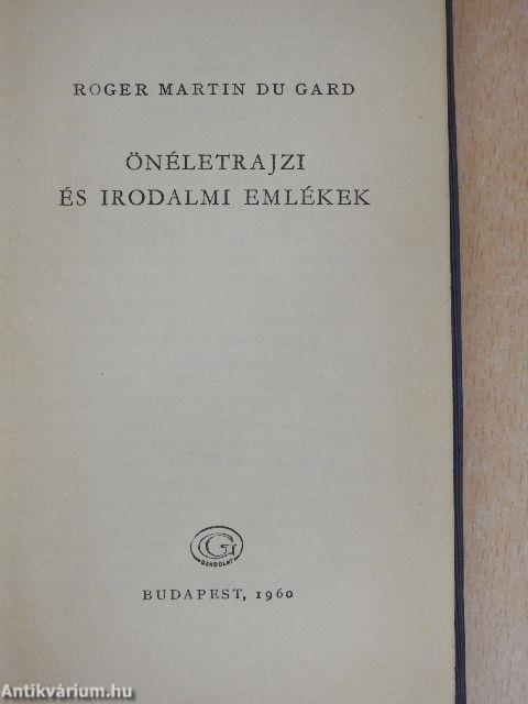 Önéletrajzi és irodalmi emlékek