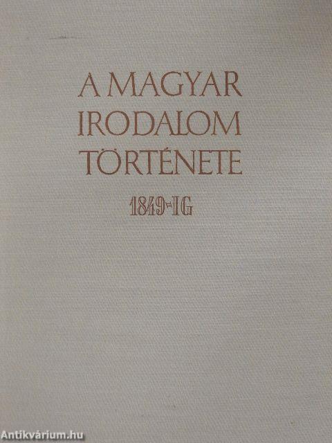 A magyar irodalom története I-III.