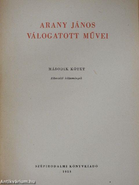 Arany János válogatott művei II.