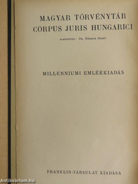 1946. évi törvénycikkek/Pótlások az 1439-1945. évi törvényekhez