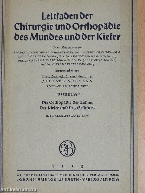 Leitfaden der Chirurgie und Orthopädie des Mundes und der Kiefer