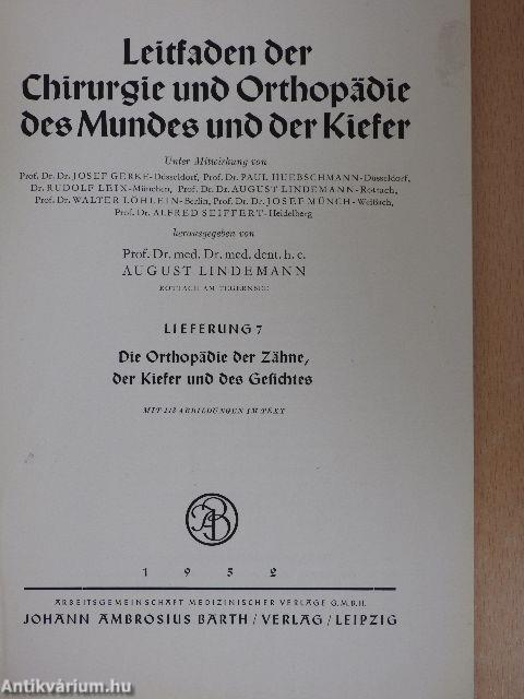 Leitfaden der Chirurgie und Orthopädie des Mundes und der Kiefer