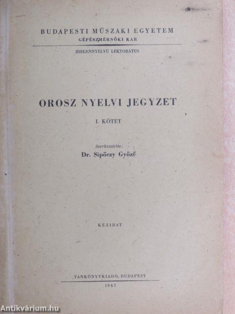 Orosz nyelvi jegyzet I.