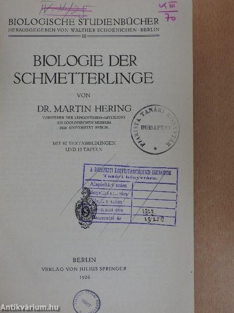 Biologie der Schmetterlinge