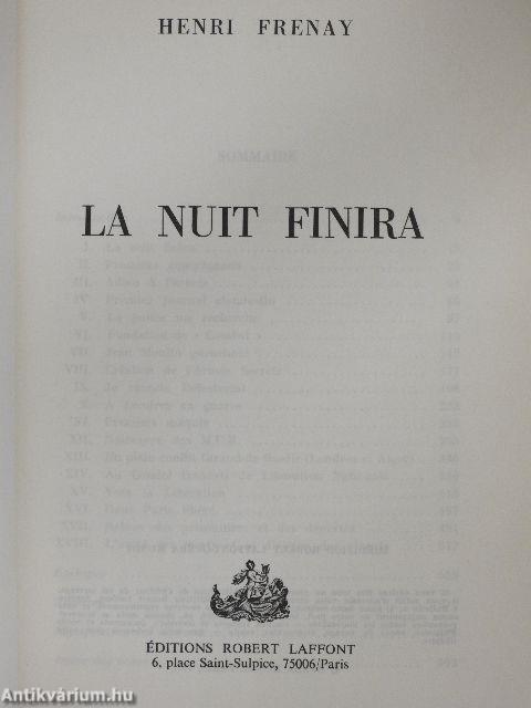 La Nuit Finira