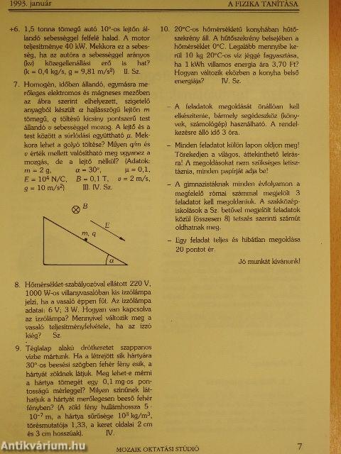 A fizika tanítása 1993-1996., 1998. (vegyes számok) (16 db)