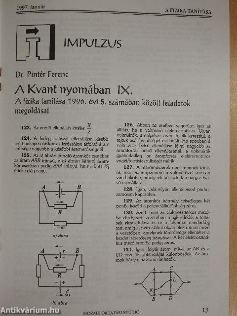 A fizika tanítása 1997/1-5.