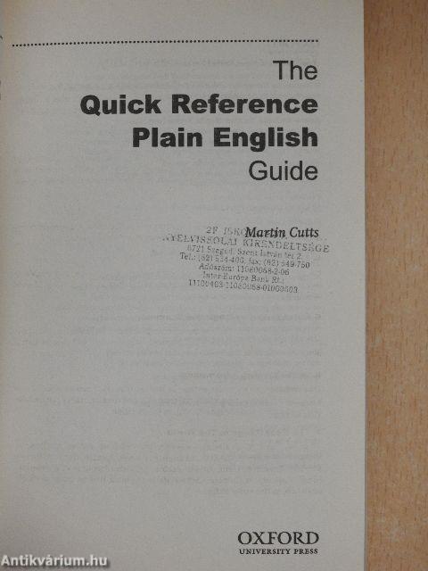 The Quick Reference Plain English Guide