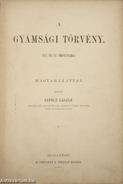 A gyámsági törvény