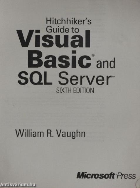 Hitchhiker's Guide to Visual Basic and SQL Server - CD-vel