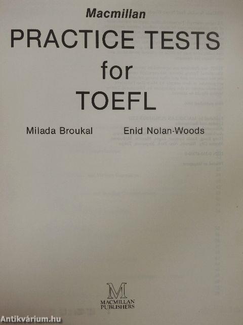 Macmillan Practice Tests for TOEFL