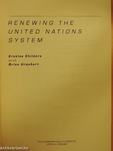 Renewing the United Nations System