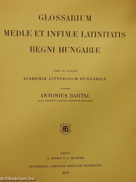 Glossarium mediae et infimae latinitatis regni Hungariae