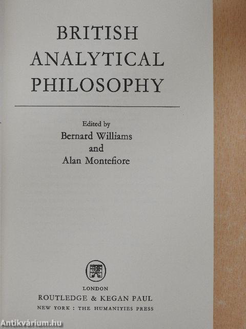 British Analytical Philosophy